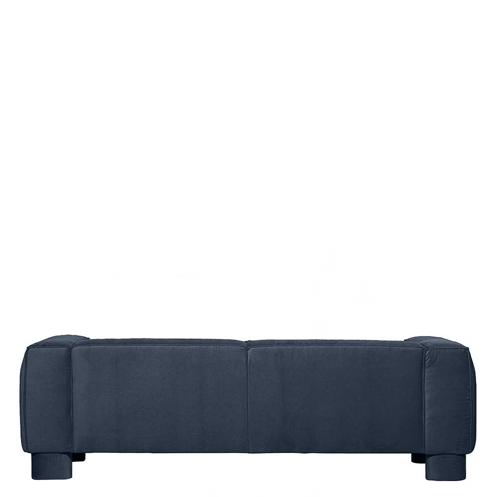 Dreisitzer Sofa Dunkelblau Capella aus Samt in modernem Design