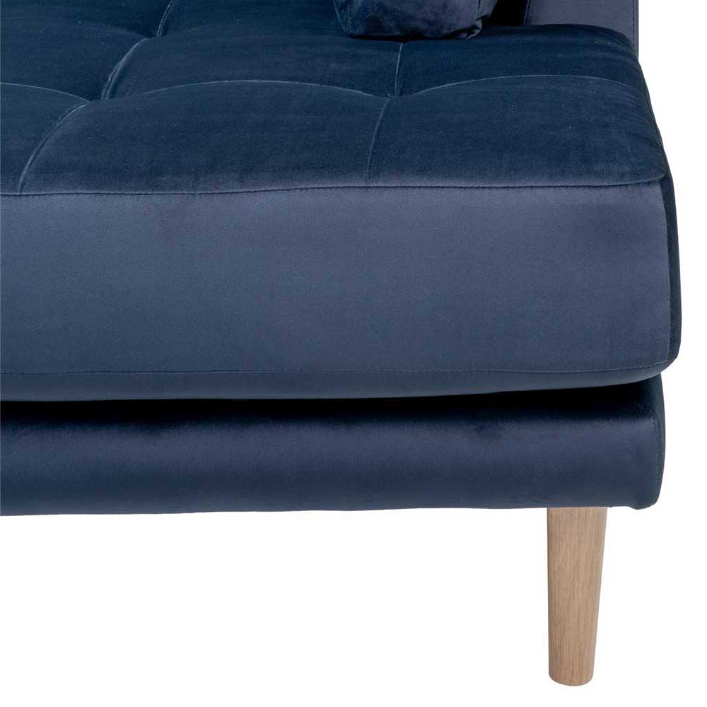 XL Wohnzimmer Sofa Zeonela in Dunkelblau im Skandi Design