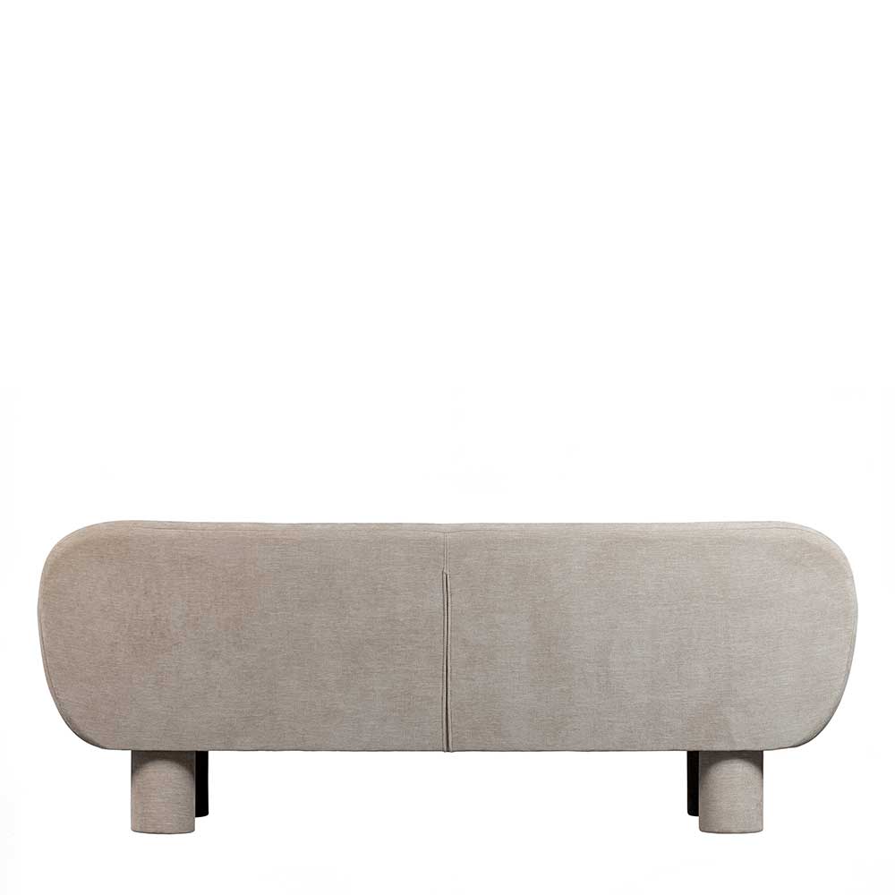 Skandi Design Couch Galadira in Beige mit Chenille Bezug