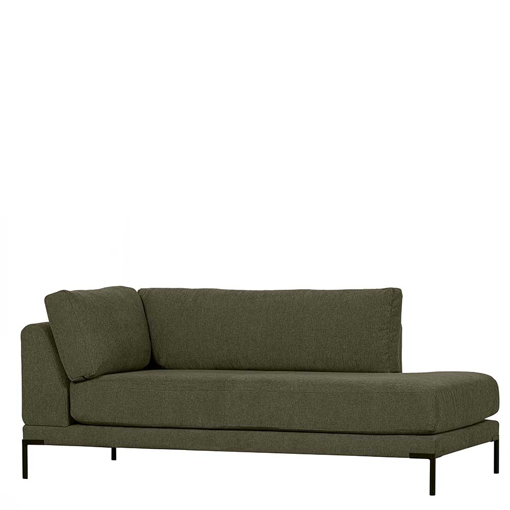 Modul Sofa Chaiselongue Skaceto in Dunkelgrün 200 cm breit