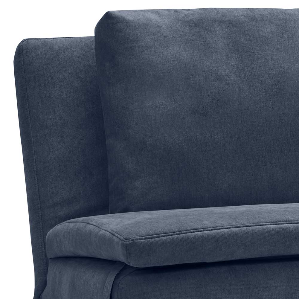 Ausklappbares Sofa Danuara in Dunkelblau 45 cm Sitzhöhe