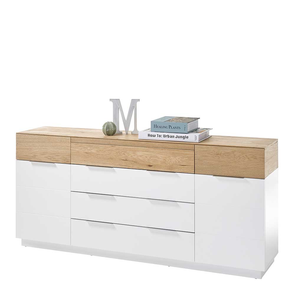 Esszimmersideboard Rissino im Skandi Design mit vier Schubladen