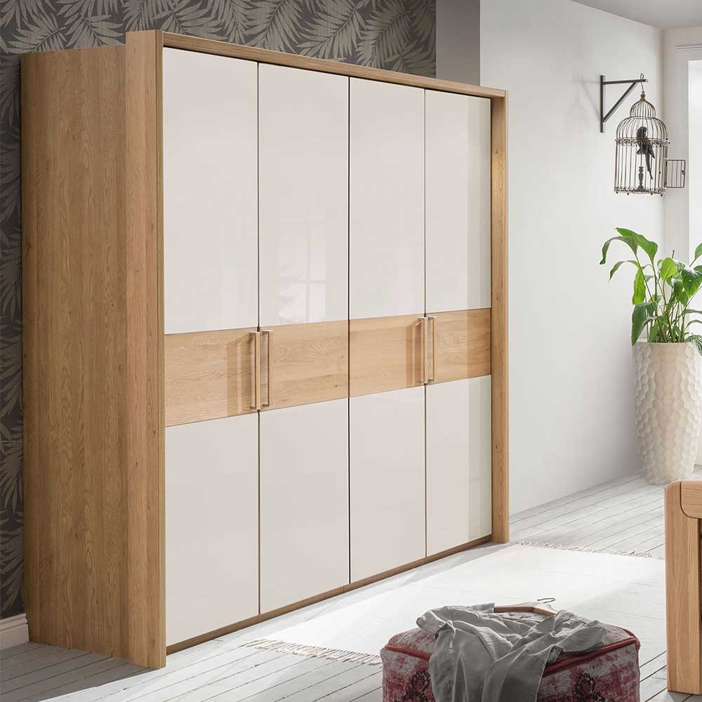 3 türiger Schrank Veyfas für Schlafzimmer in Beige und Eiche