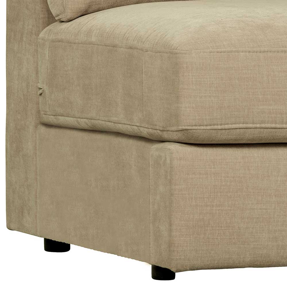 Sofa Element mit Armlehne rechts Pilamonia in Beige aus Webstoff