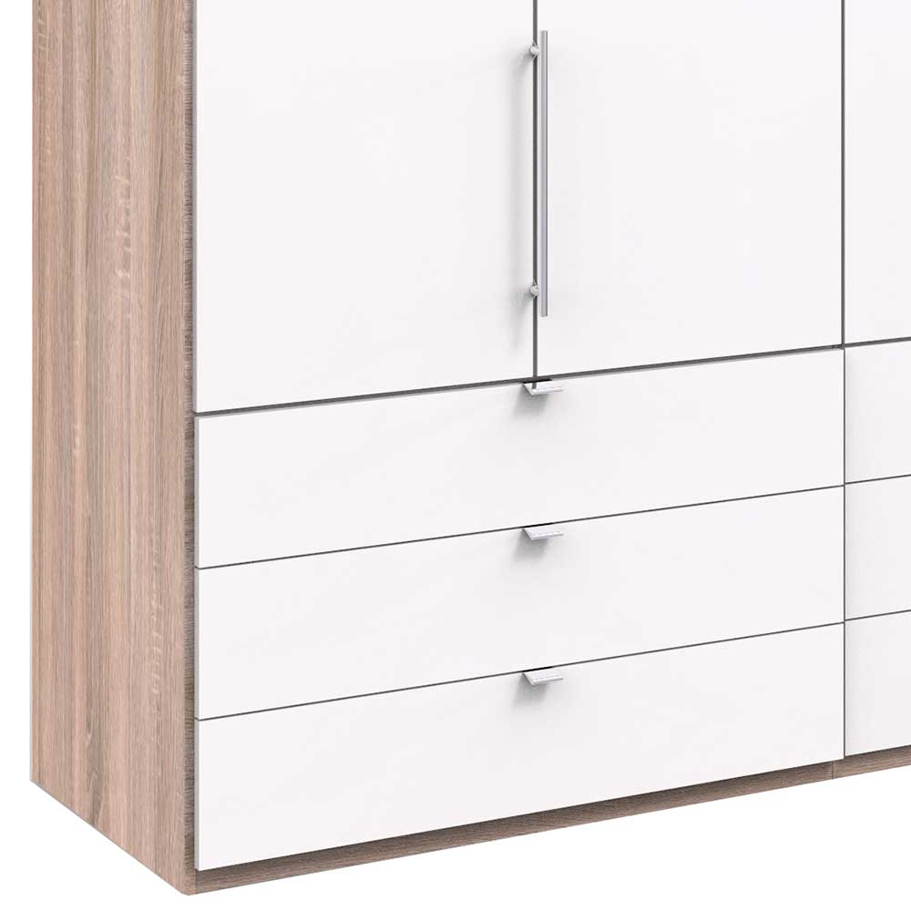 Schlafzimmerkleiderschrank Lolyana mit sechs Schubladen in modernem Design