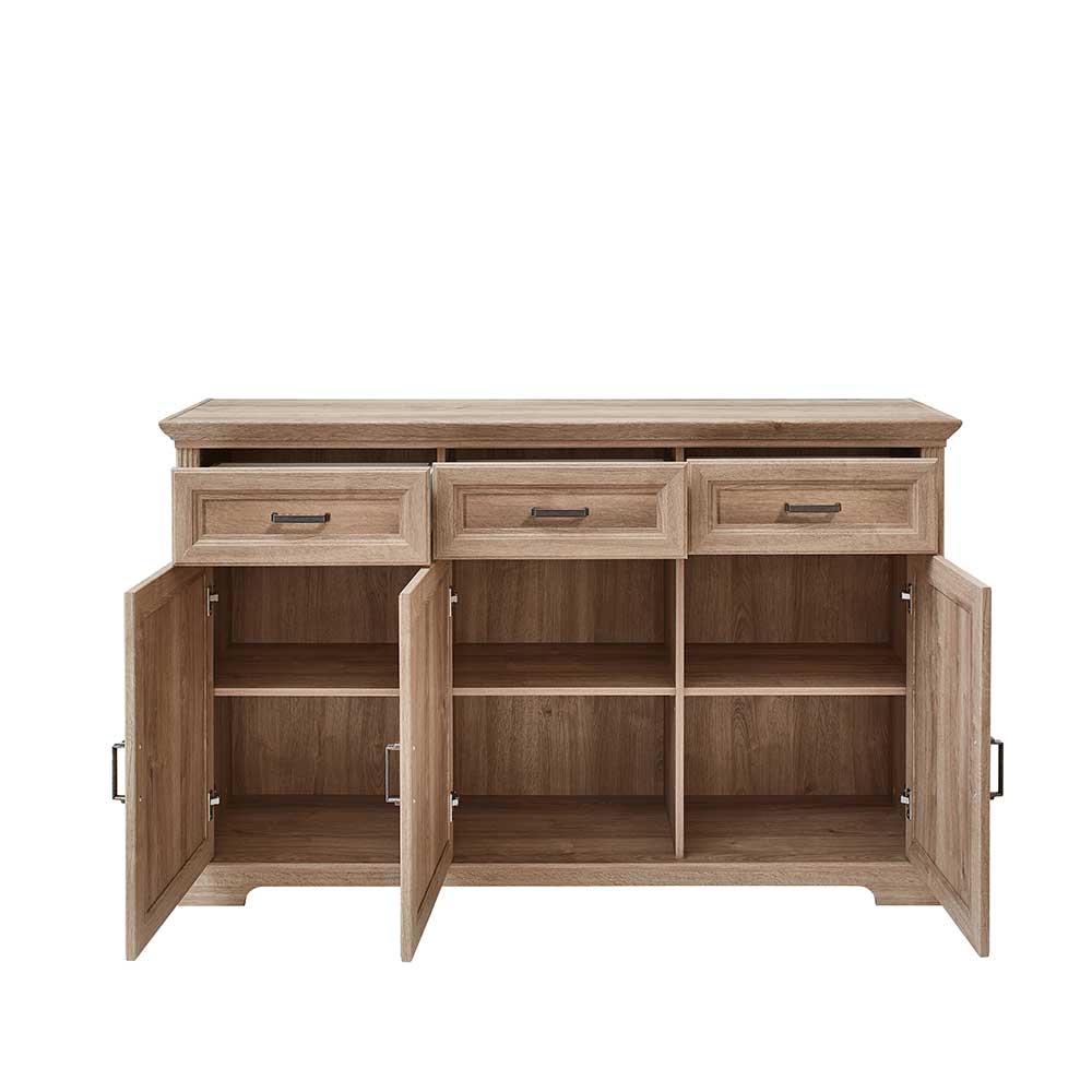 Sideboard Sovi in Eichefarben im Landhausstil