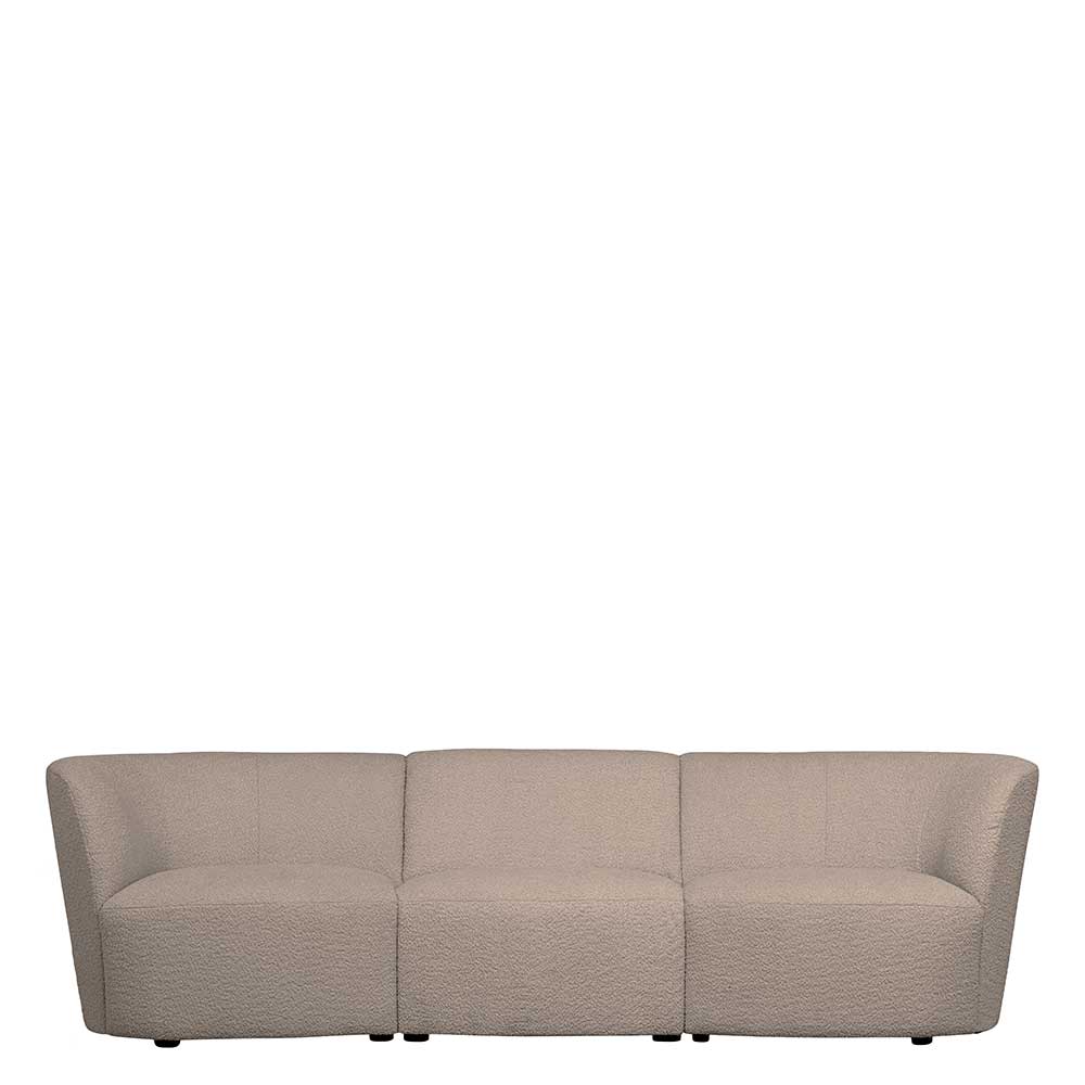 Modulsofa Einsitzer Calmdros in Beige aus Boucle Stoff