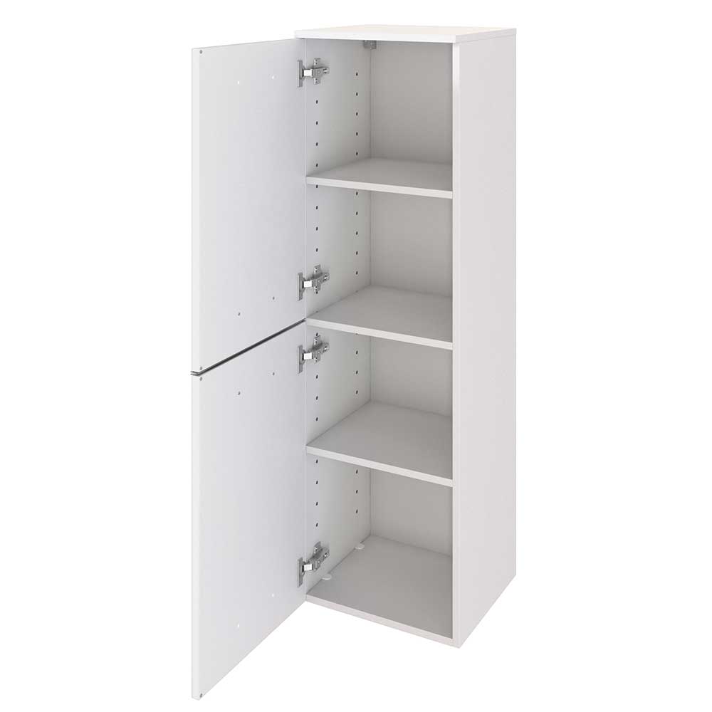 Weißer Hochschrank Folcora 40 cm breit 2-türig