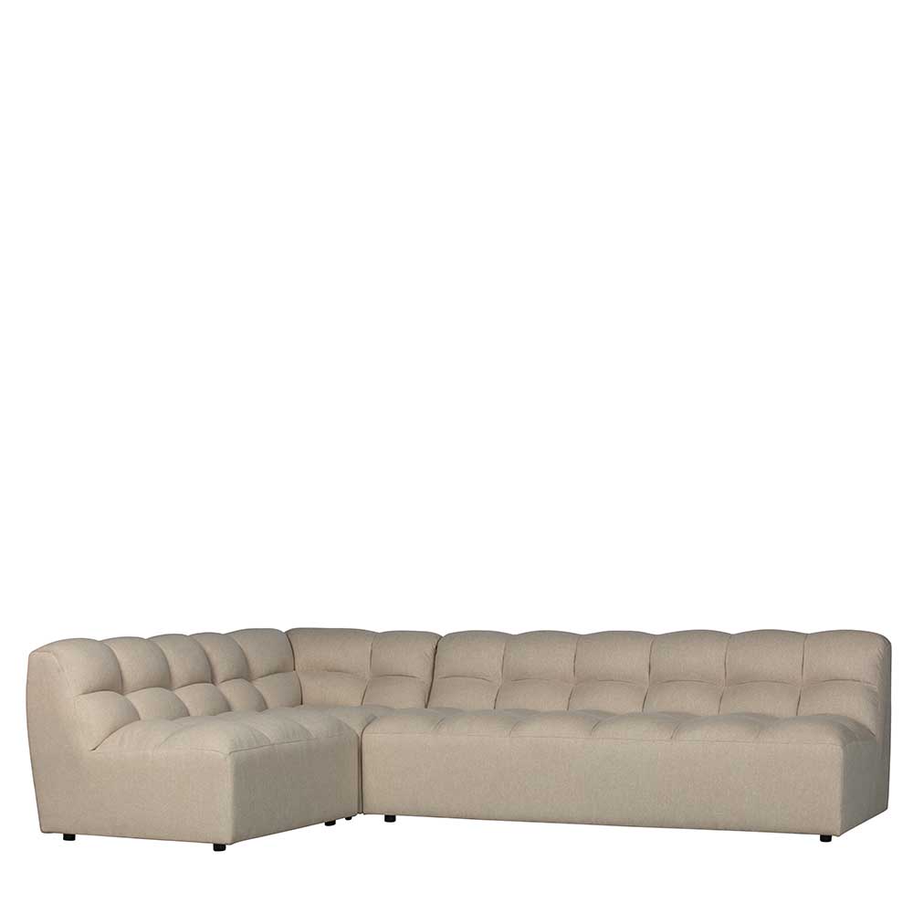 Modulares Ecksofa Maganda mit Nosagunterfederung Stoffbezug Beige