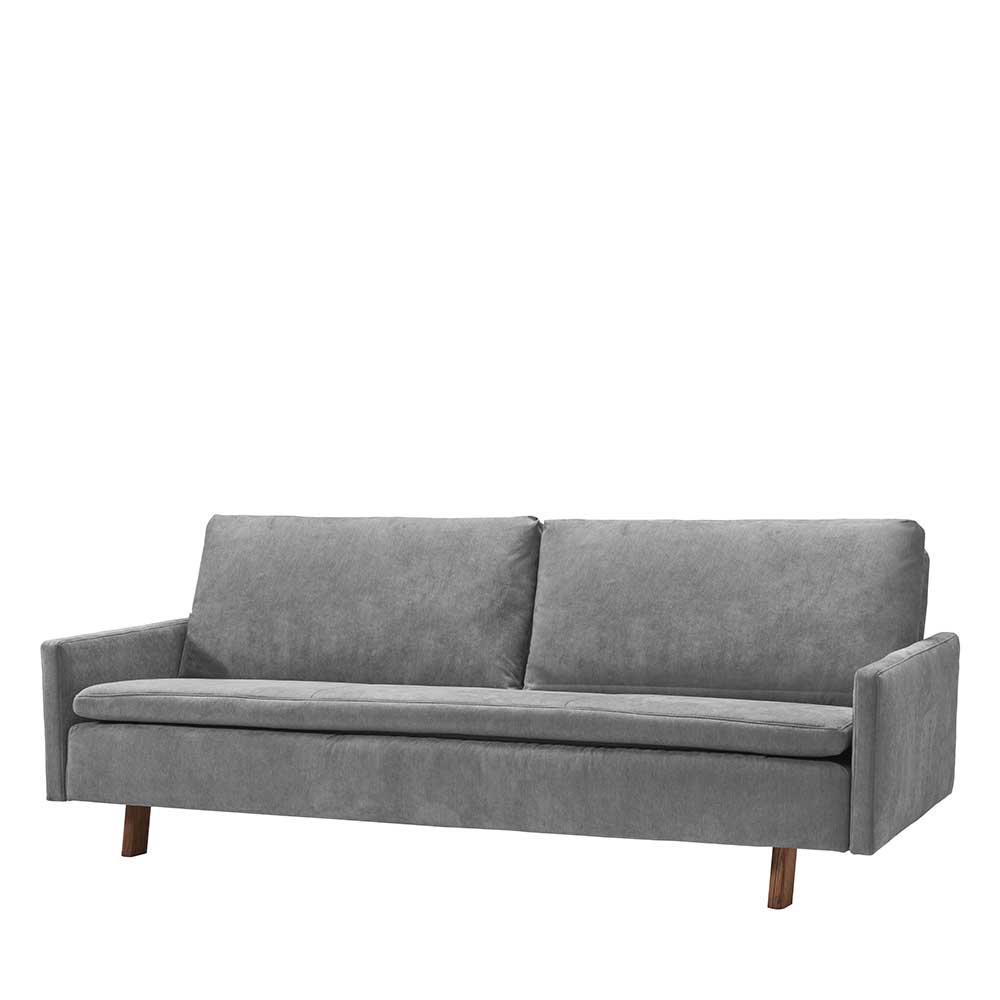 Modernes Kippsofa Dortina in Grau und Eichefarben