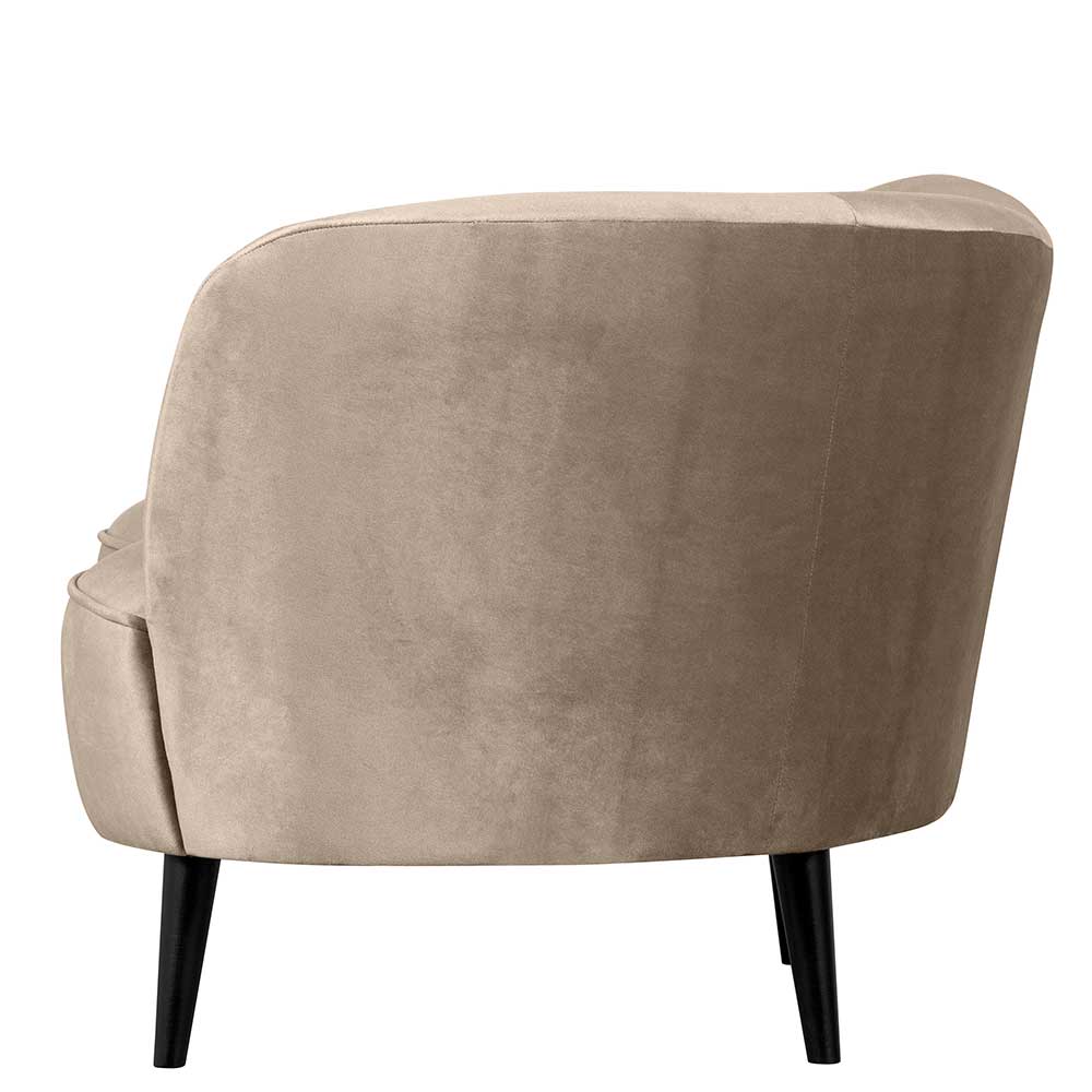 Lounge Sofa Garcia in Khaki Samt mit einem Sitzplatz