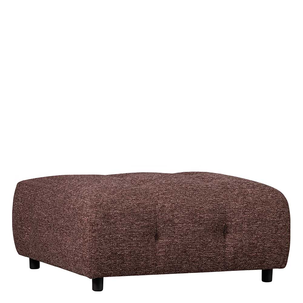 Couchhocker für Modulsofa Rasfera in Mauve meliert aus Strukturstoff