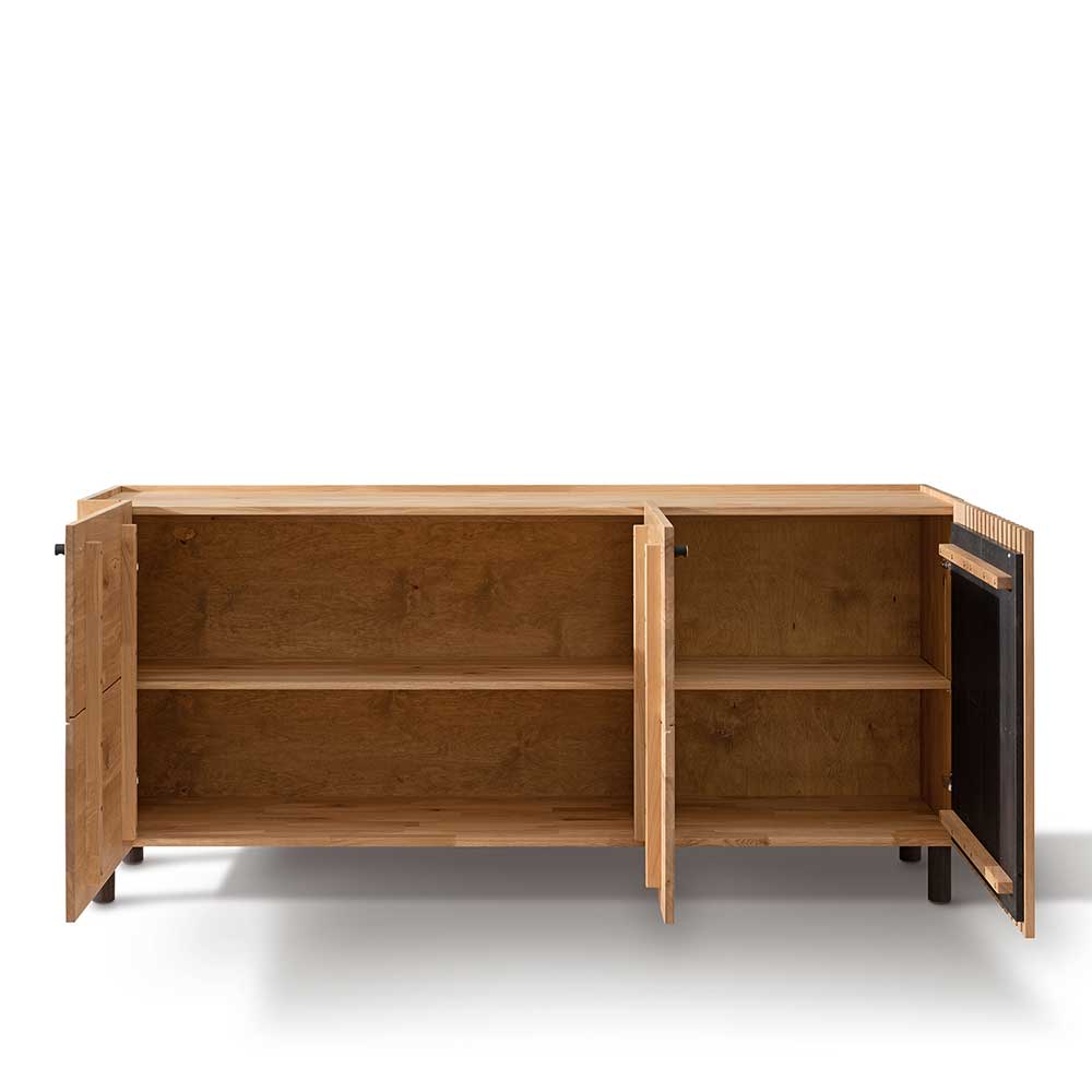 Massivholz Sideboard Prozatur im Skandi Design 200 cm breit