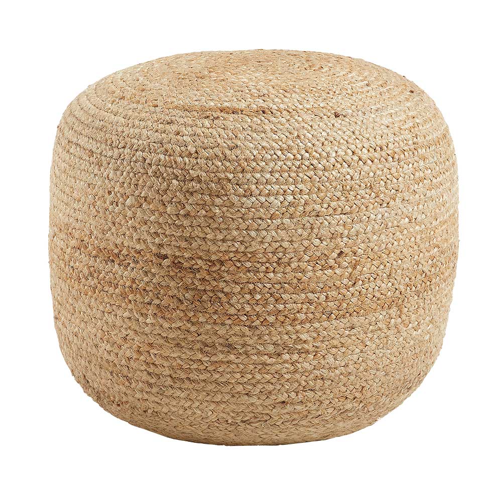 Sitzpouf Swiss aus Jute Geflecht naturbelassen in Beige