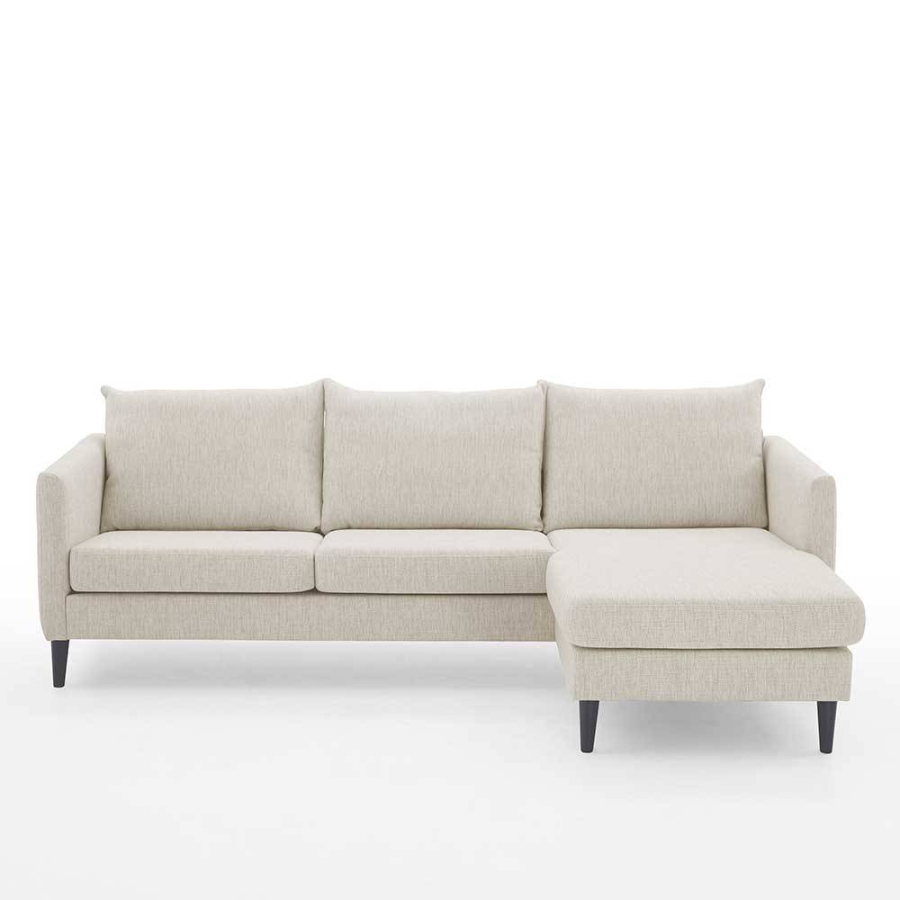 Skandi Design Sofa Eckgarnitur Ruffos in Cremefarben 227 cm breit