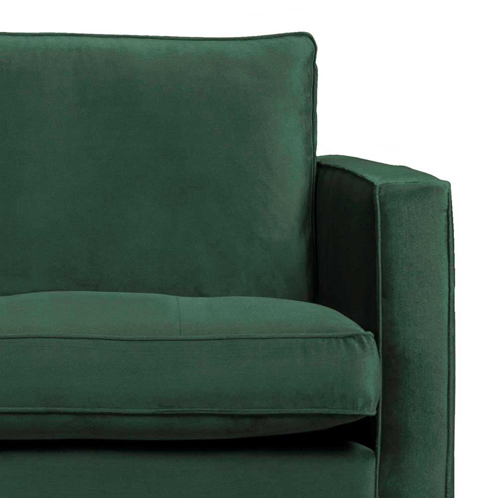 Samt Wohnzimmer Sofa Vagonna in Grün im Retro Design