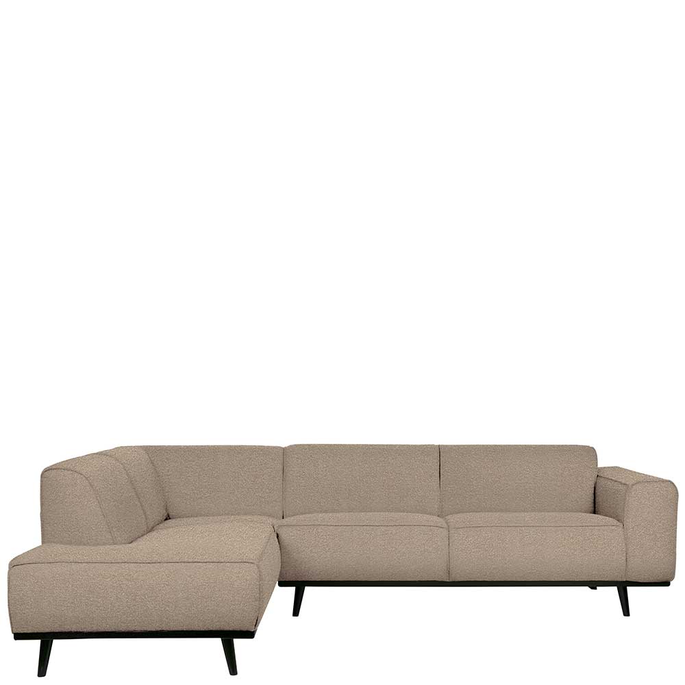 Ecksofa Nashville in Beige aus Boucle Stoff