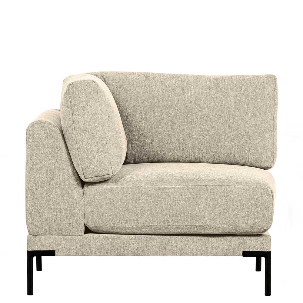 Eckelement Modul Sofa Imdyano in Beige mit Vierfußgestell aus Metall