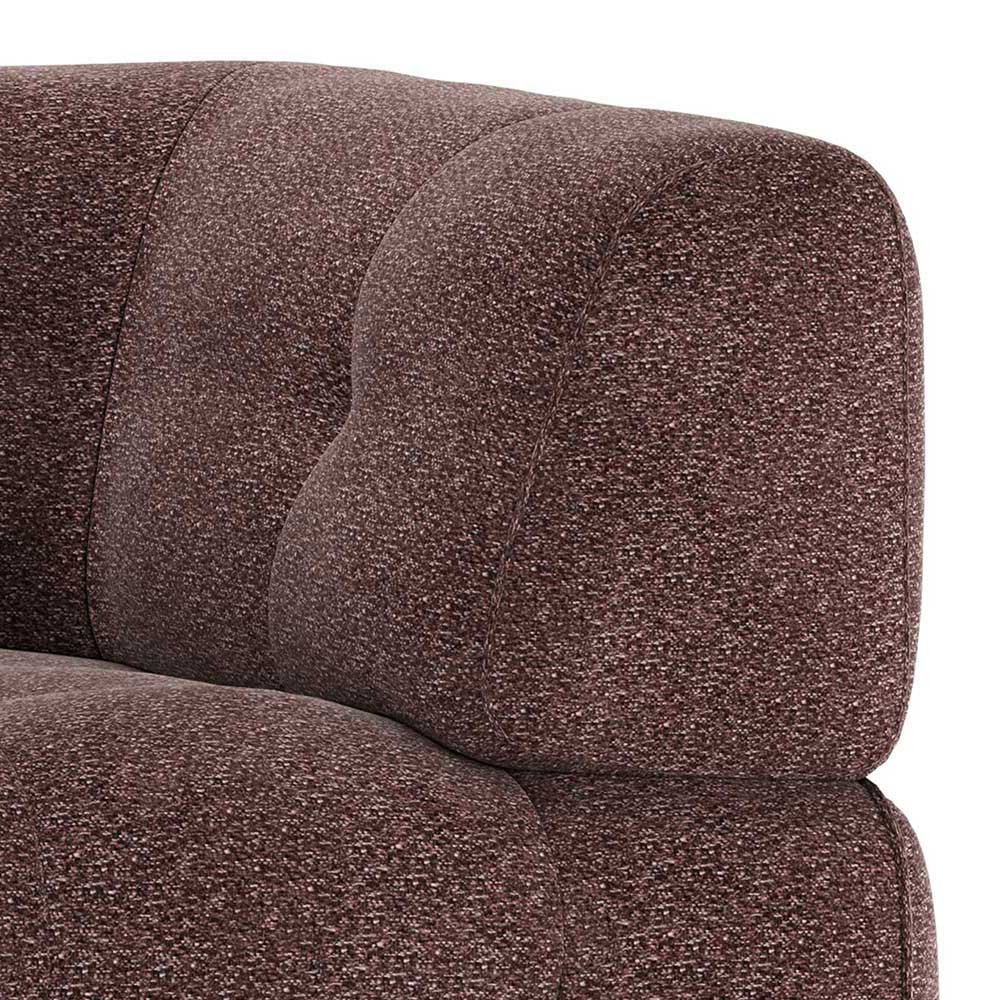 Modulares Sofa Rasfera in Mauve meliert aus Strukturstoff