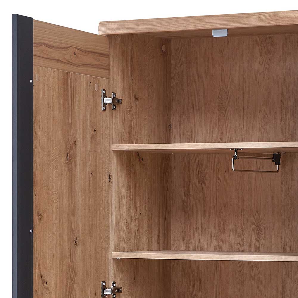 Dielenkleiderschrank Cacervo mit Spiegeltür in modernem Design