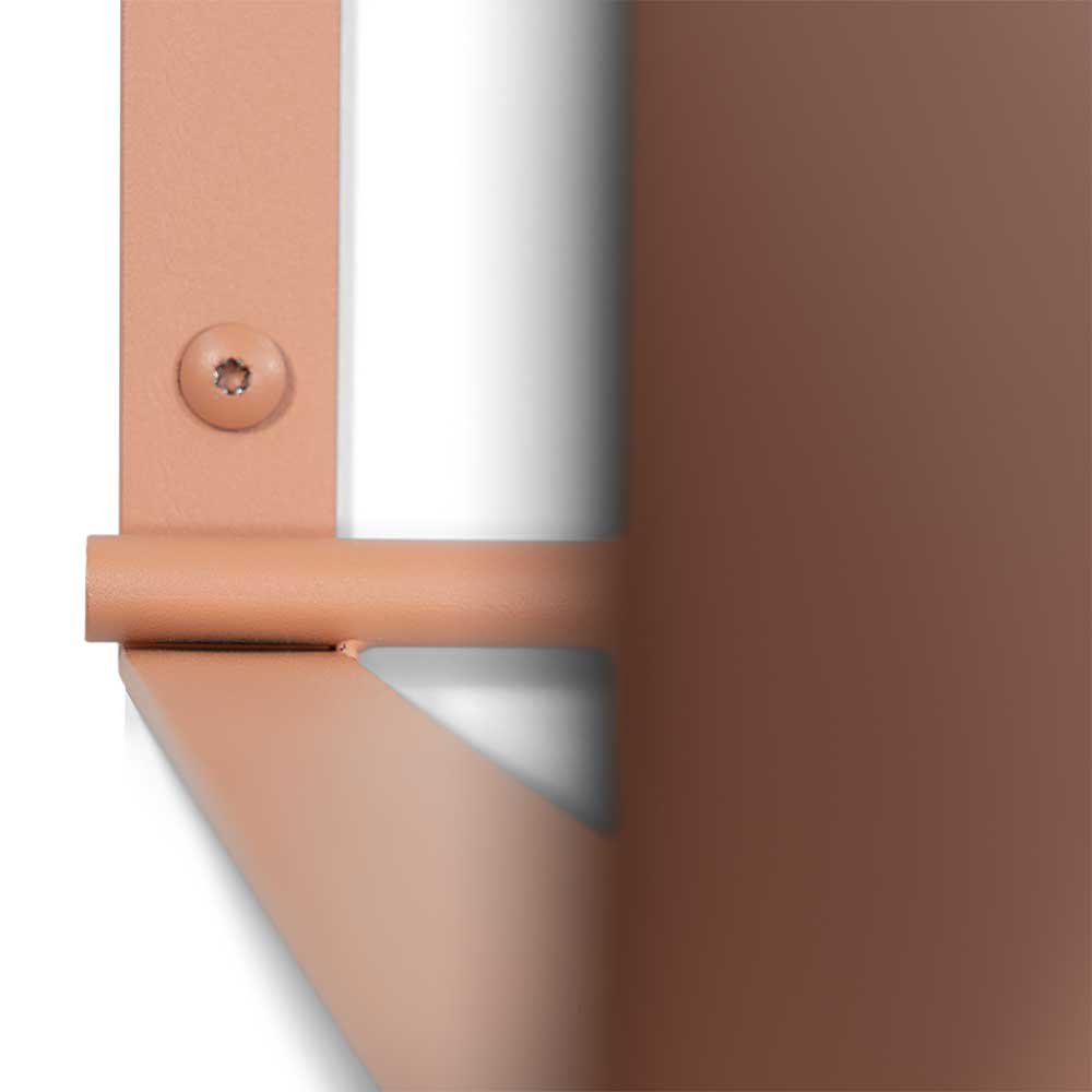 Metall Hängegarderobe Flurinia mit Hutablage in Terracotta