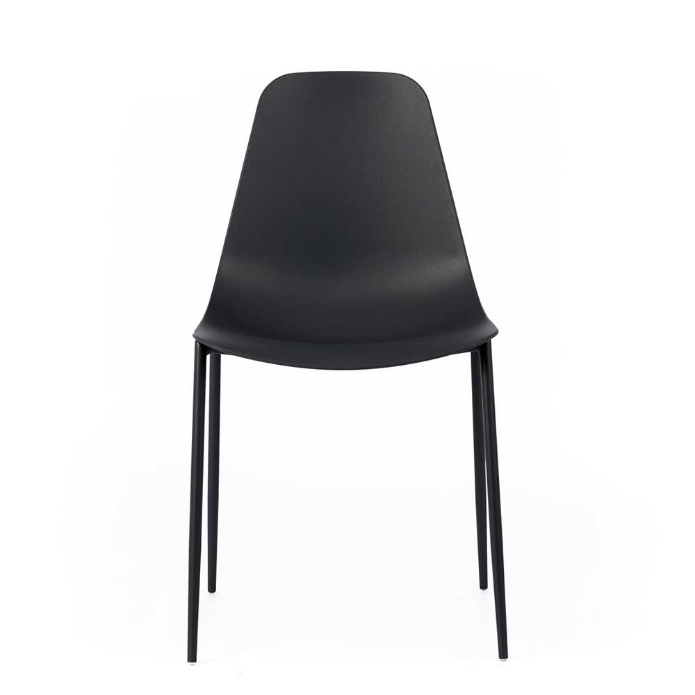 Esstisch Stühle Samantha in Schwarz mit Schalensitz (4er Set)