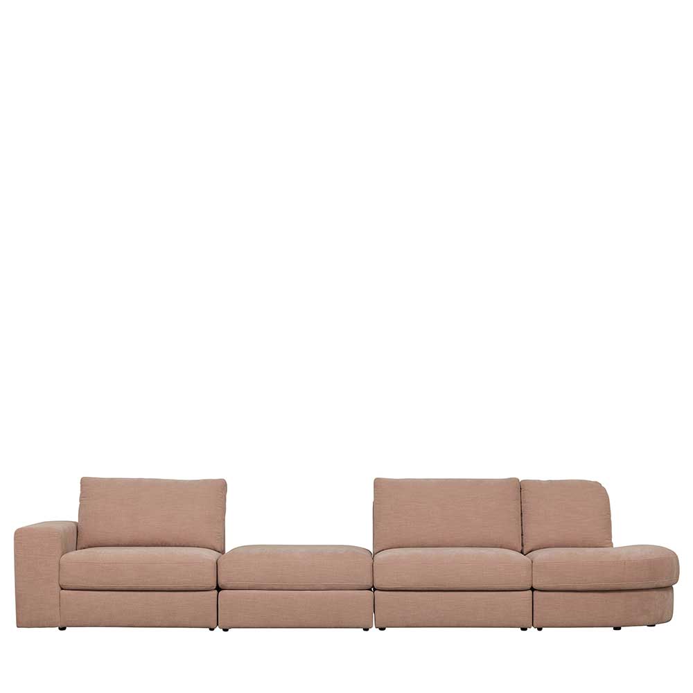 Modulsofa Abschluss Element rechts Oktamian in Rosa aus Webstoff