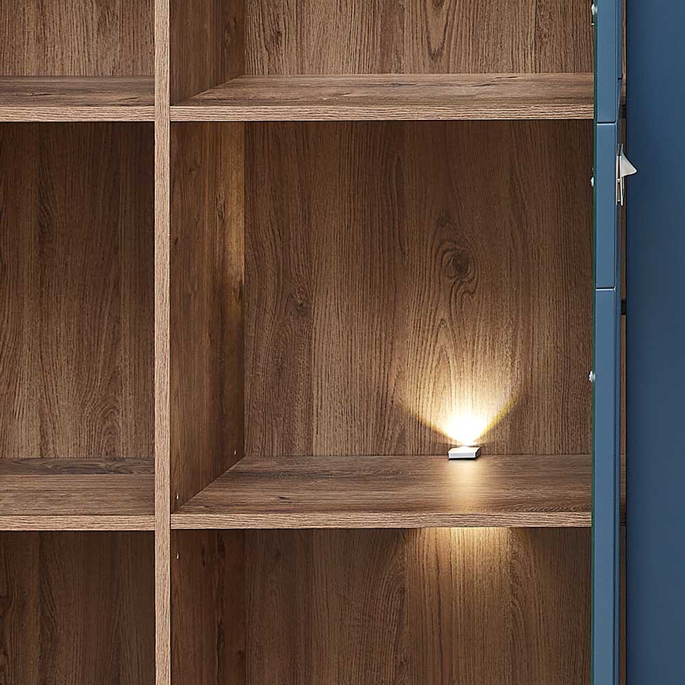 Landhausstil Wohnzimmerschrank Fanci mit LED Beleuchtung 98 cm breit