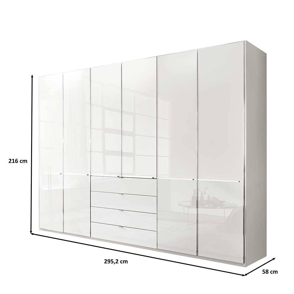 XL Kleiderschrank Bean mit Drehtüren Front glasbeschichtet