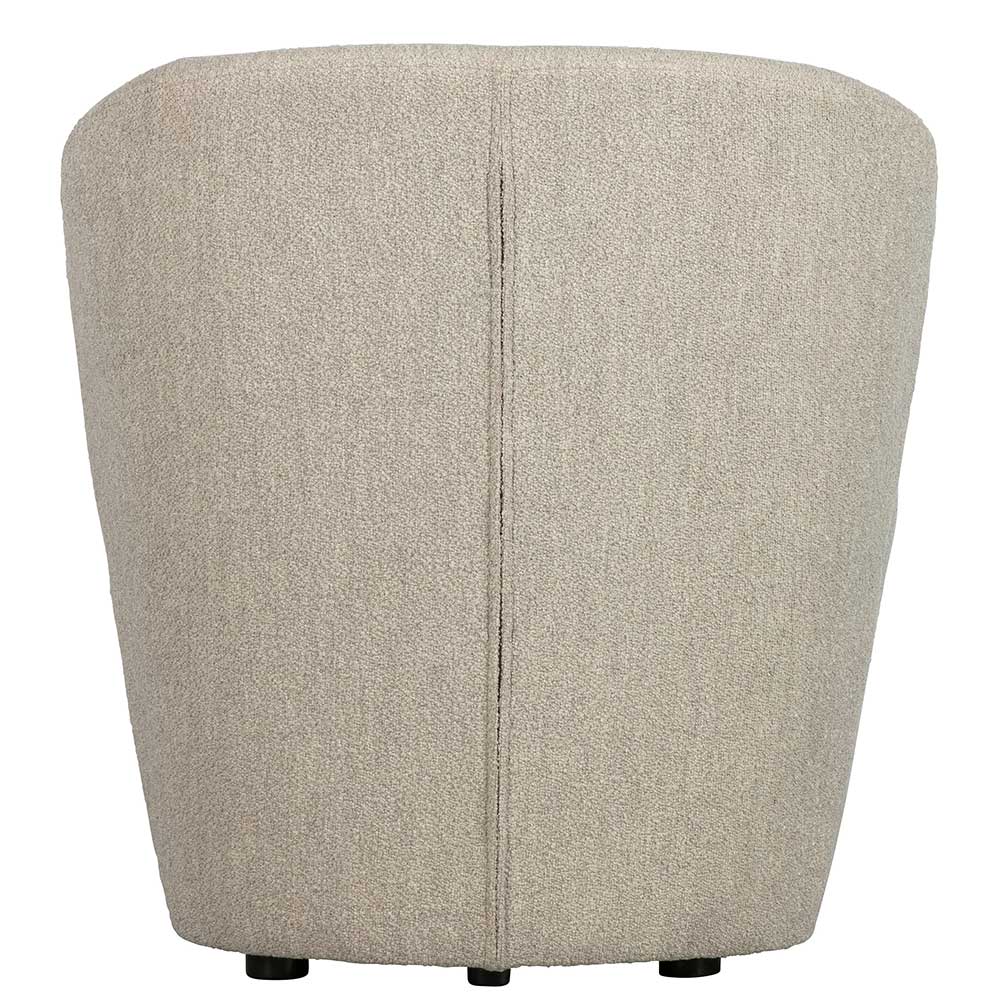 Retrostil Sessel Izao in Beige aus Boucle Stoff