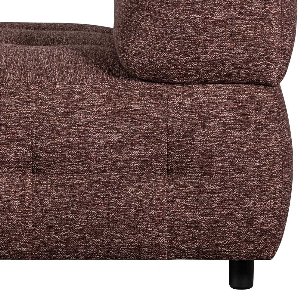 Modulares Couch Element Rasfera in Mauve aus Strukturstoff 90 cm breit