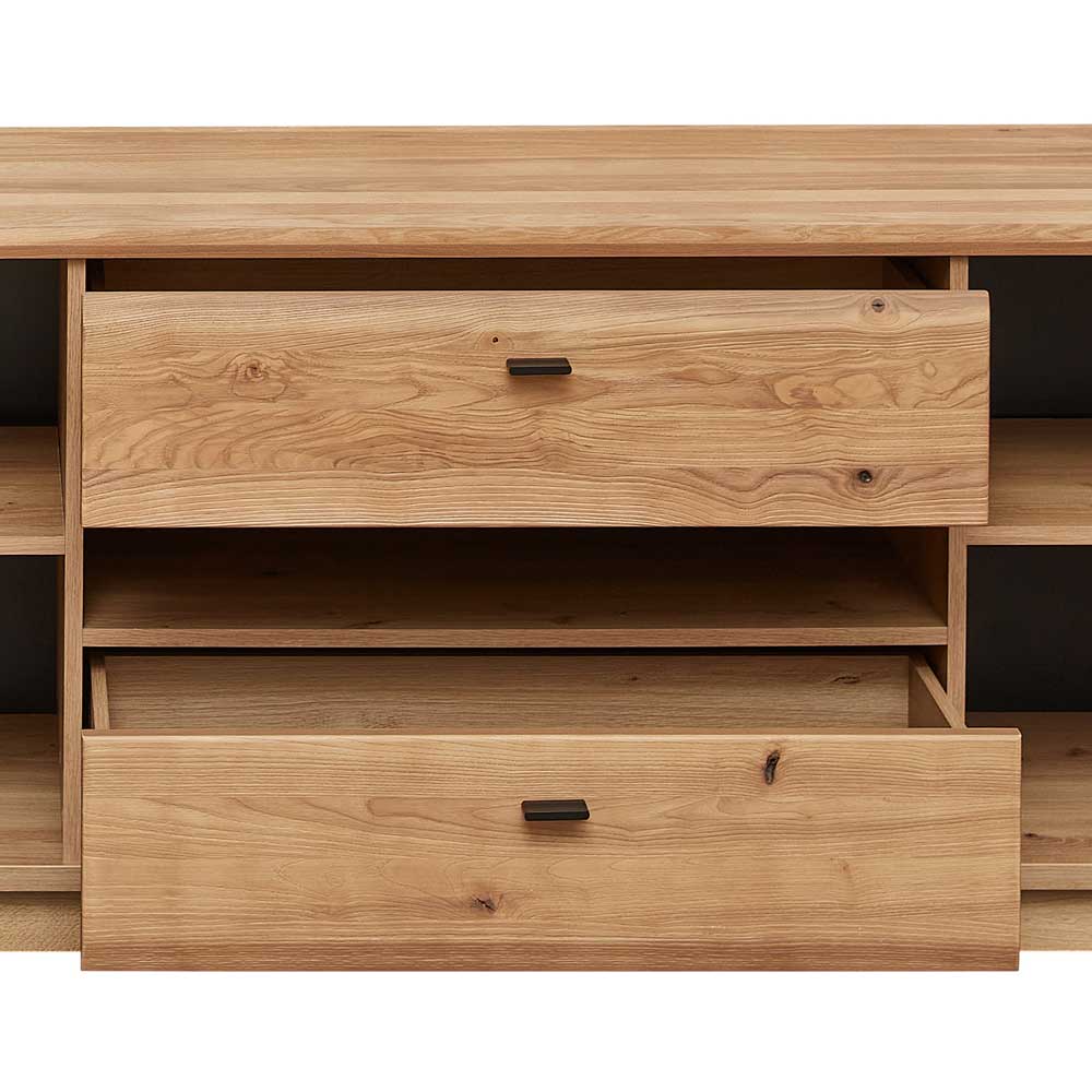 Fernsehunterschrank Rhoen mit zwei Schubladen und Türen 166 cm breit