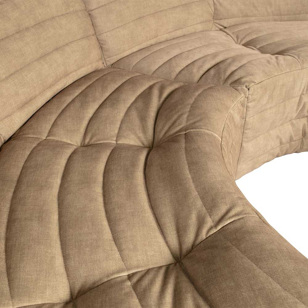 Couch Eckelement Harper in Beige Samt 200 cm breit