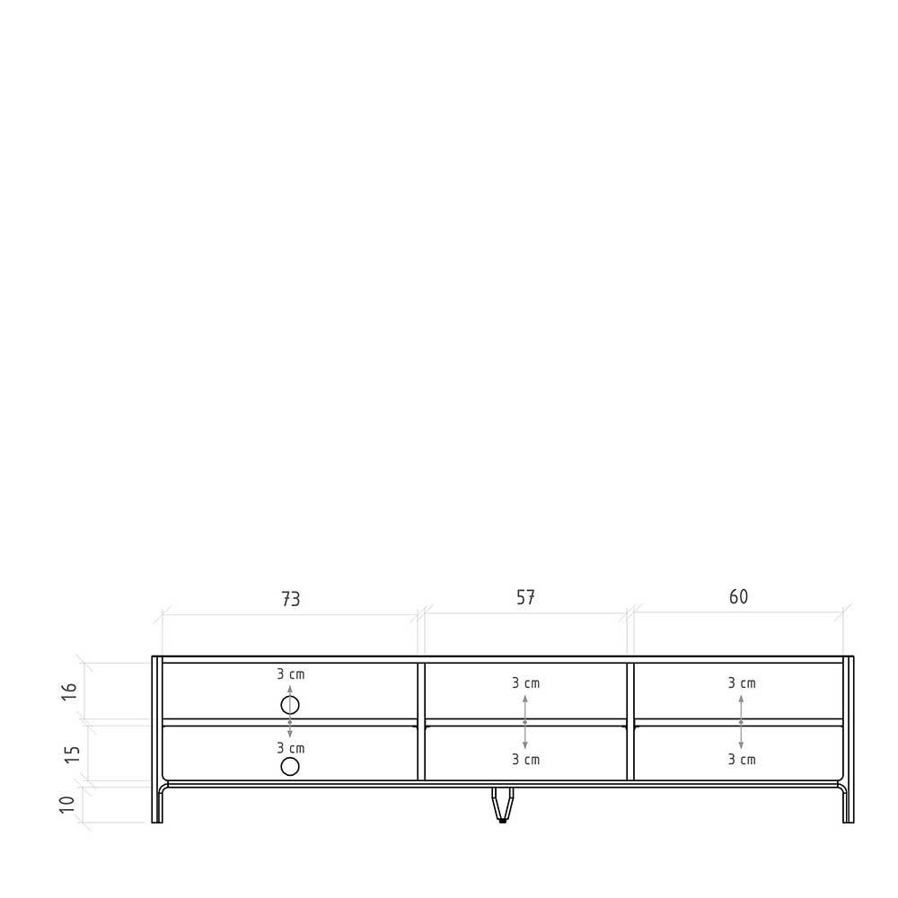 TV Board modern Korres mit Türen aus Kernbuche Massivholz