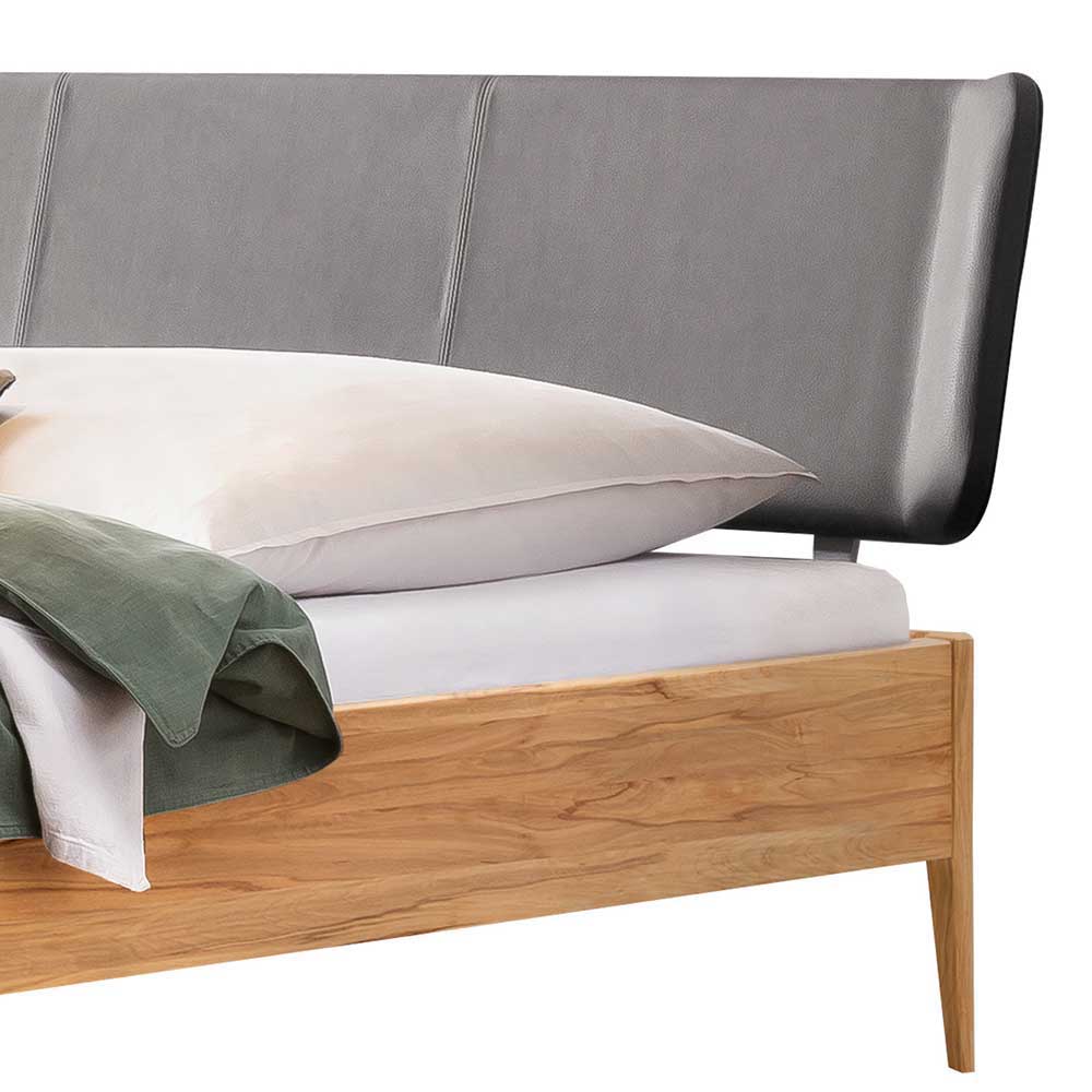 Wildbuche Doppelbett Nigari aus Massivholz 216 cm tief