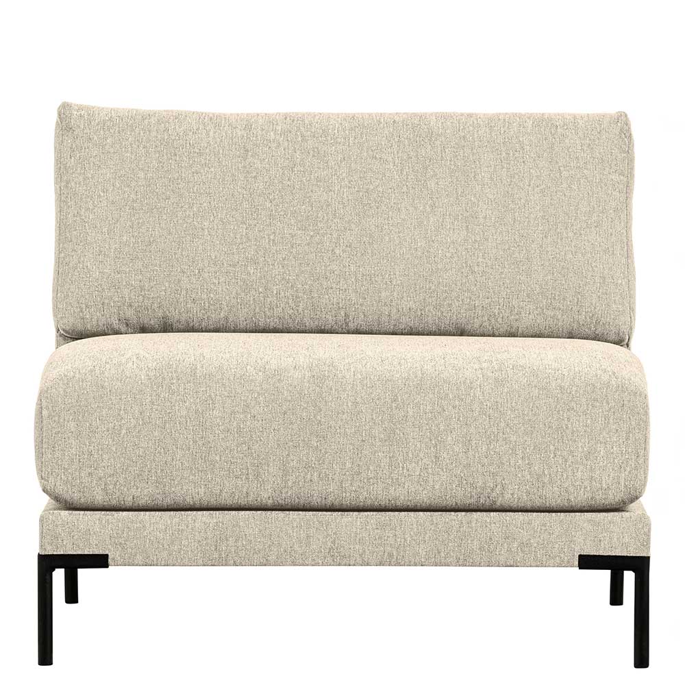 Modul Sofa Element Imdyano in Beige mit Vierfußgestell aus Metall