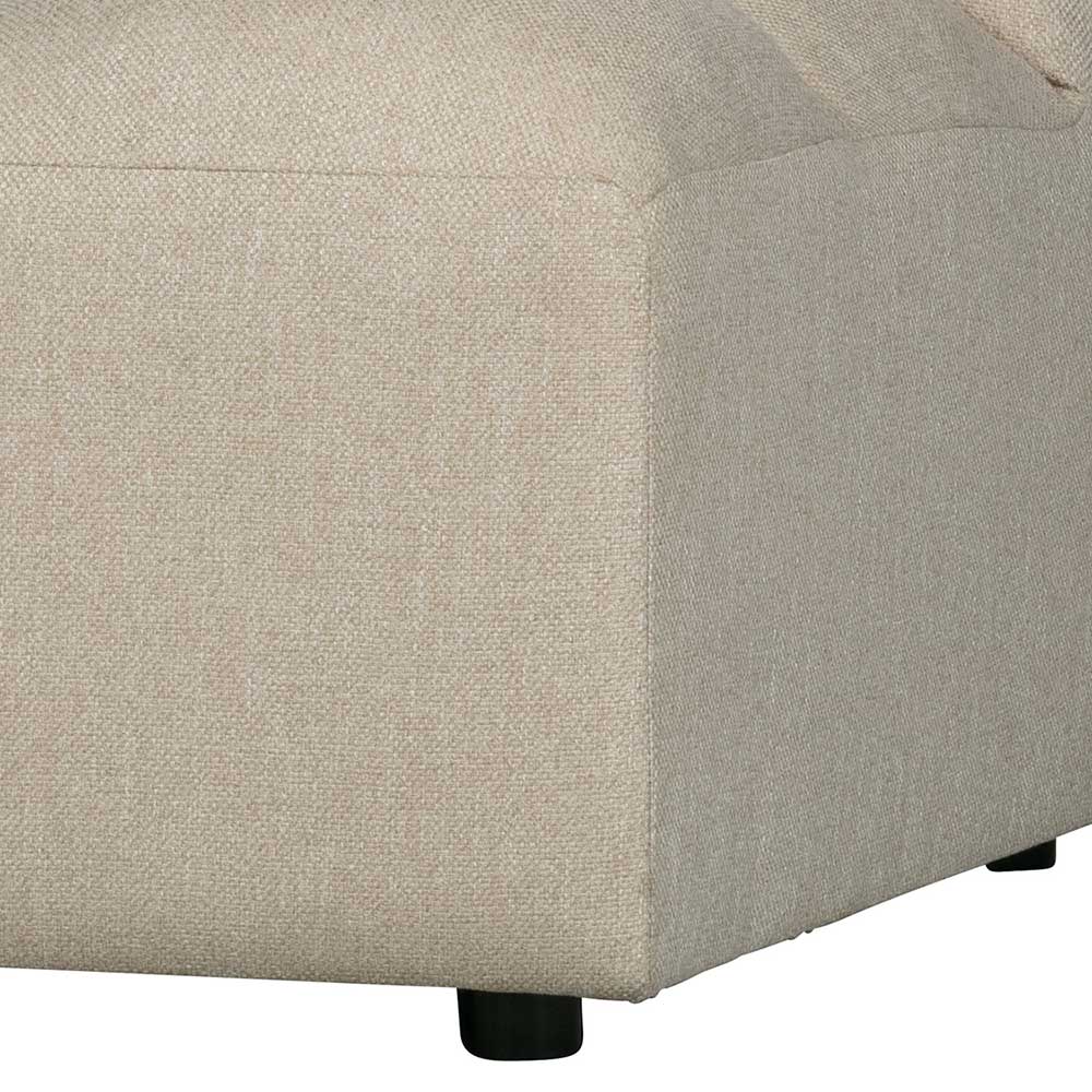 Sessel Maganda in Beige Stoff mit Steppungen