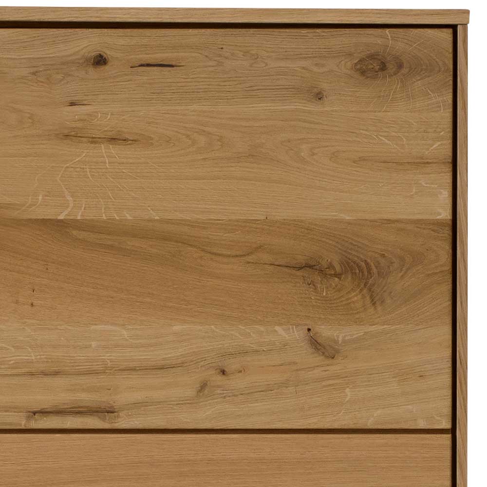 Wohnzimmer Schrank Klever aus Wildeiche Massivholz 145 cm hoch