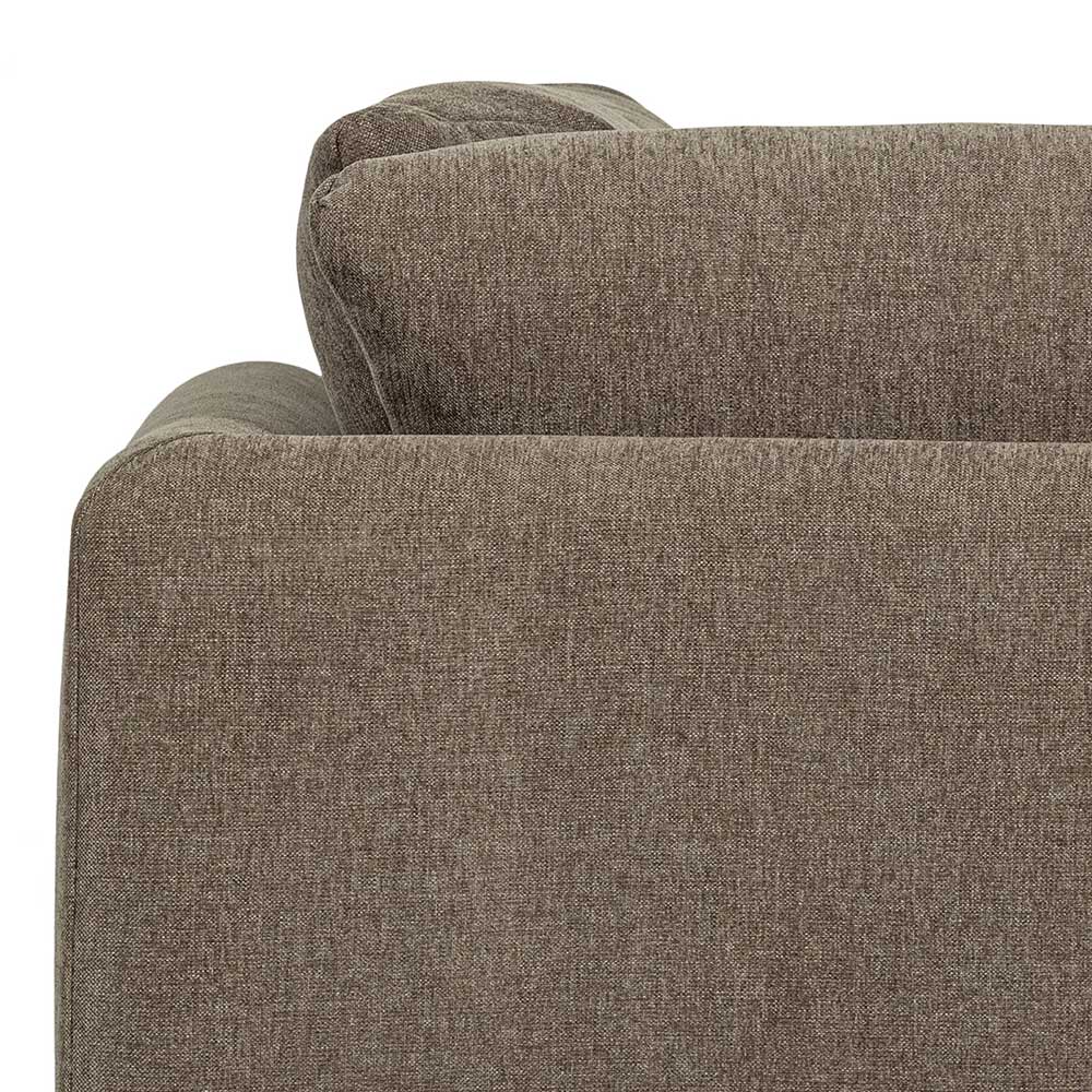 Eckelement Modul Sofa Udjaca in Taupe mit Vierfußgestell aus Metall