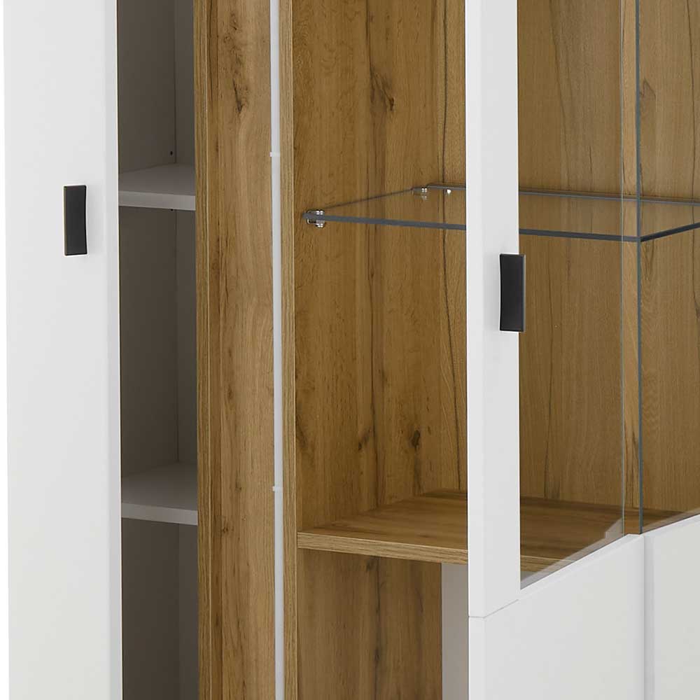 Highboard Luzillo mit LED Beleuchtung und Glastür rechts