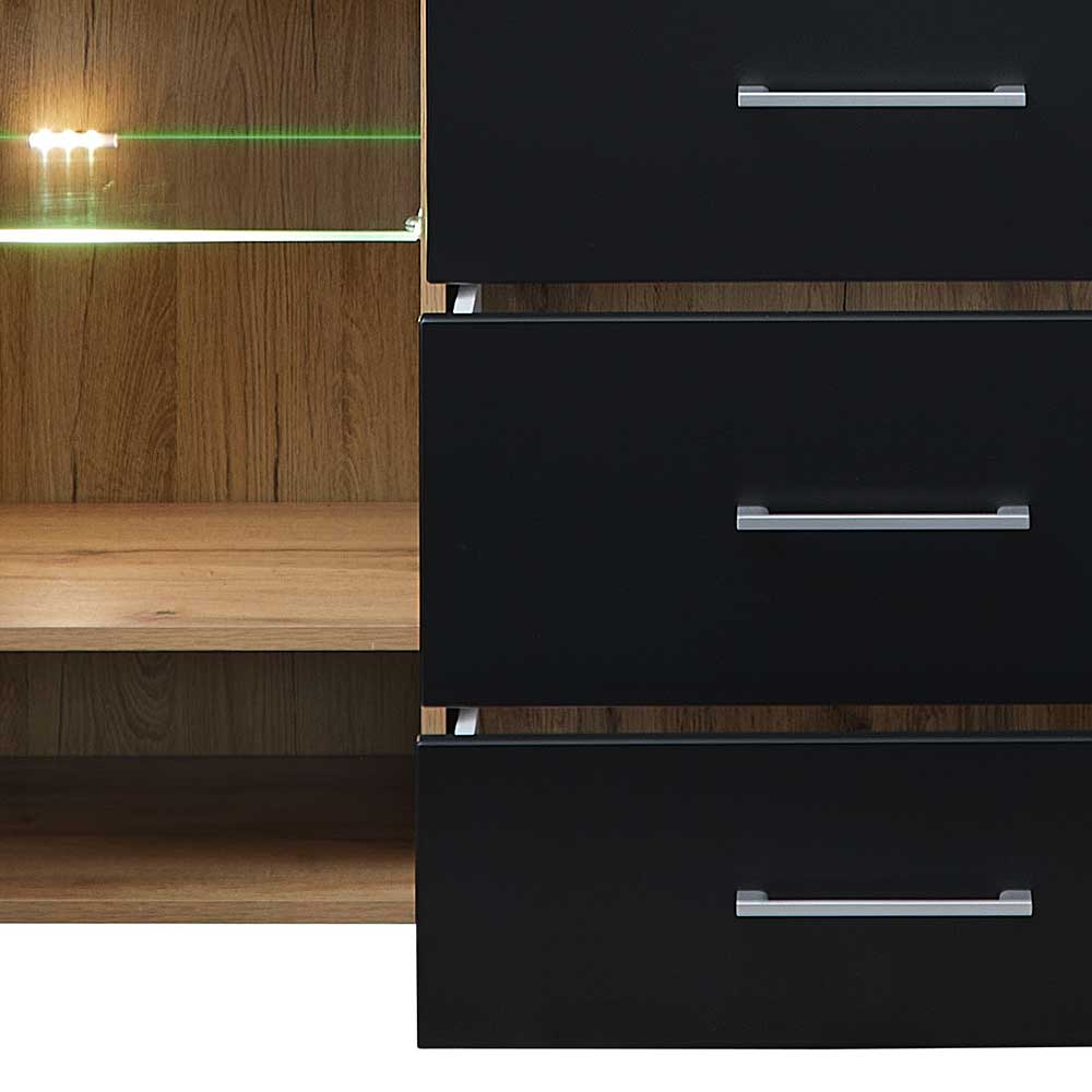 Esszimmersideboard Beldar in modernem Design mit LED Beleuchtung