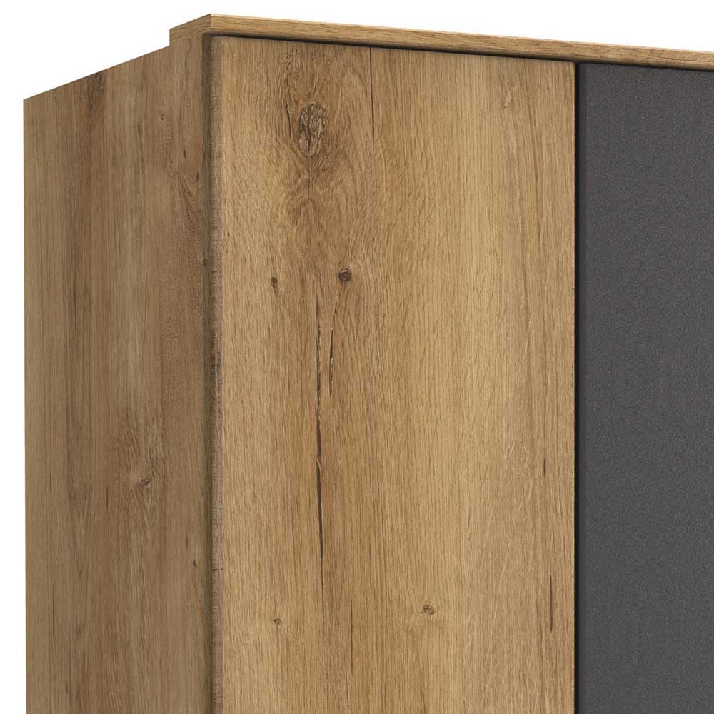 Drehtürenkleiderschrank Ruamantico in modernem Design 179 cm breit