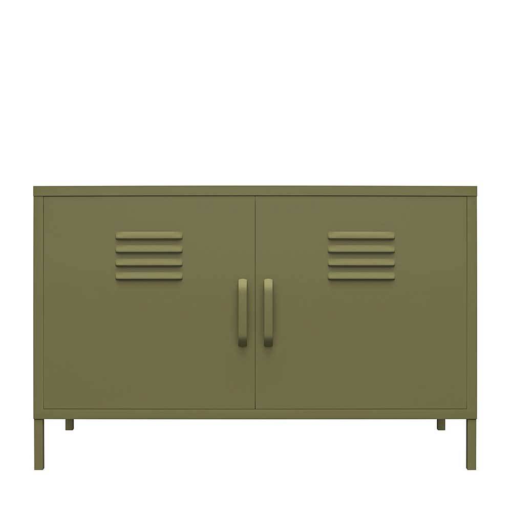 Sideboard Anya im Industry und Loft Stil mit Front in Spind Optik