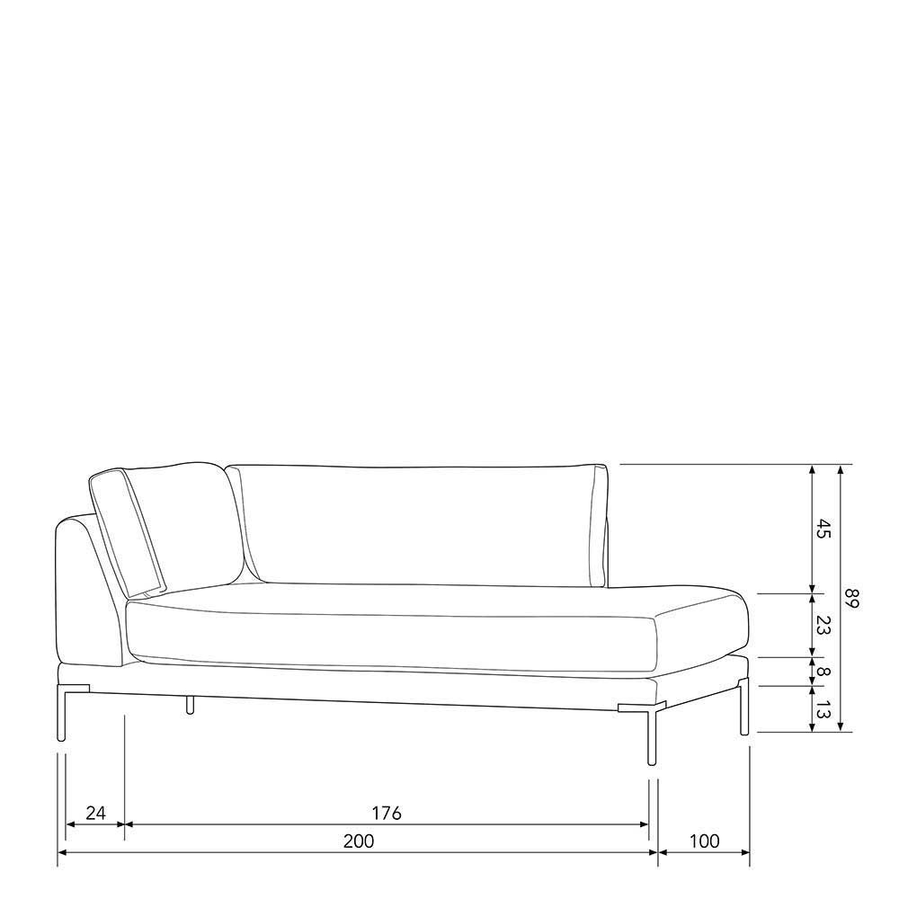 Modulare XL Couch Duffy in Dunkelgrau mit fünf Sitzplätzen (fünfteilig)