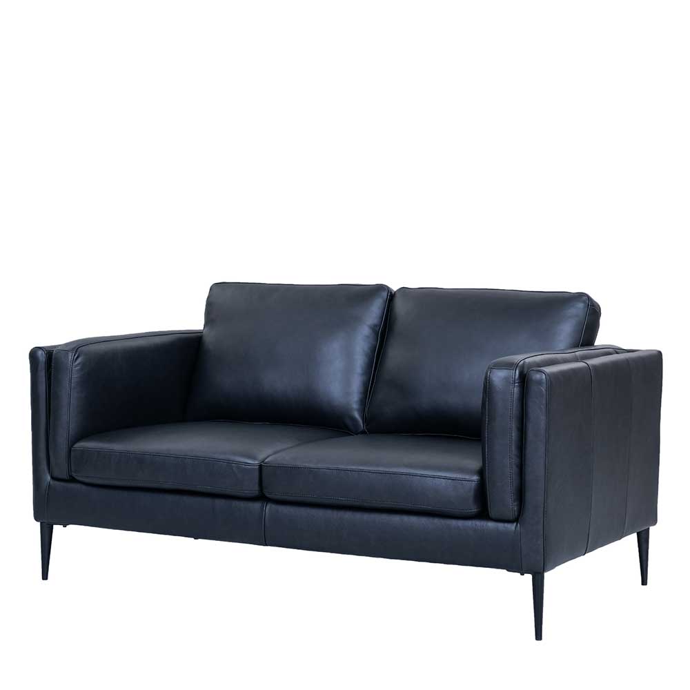 Leder Sofa Ceremonian aus Echtleder in Schwarz