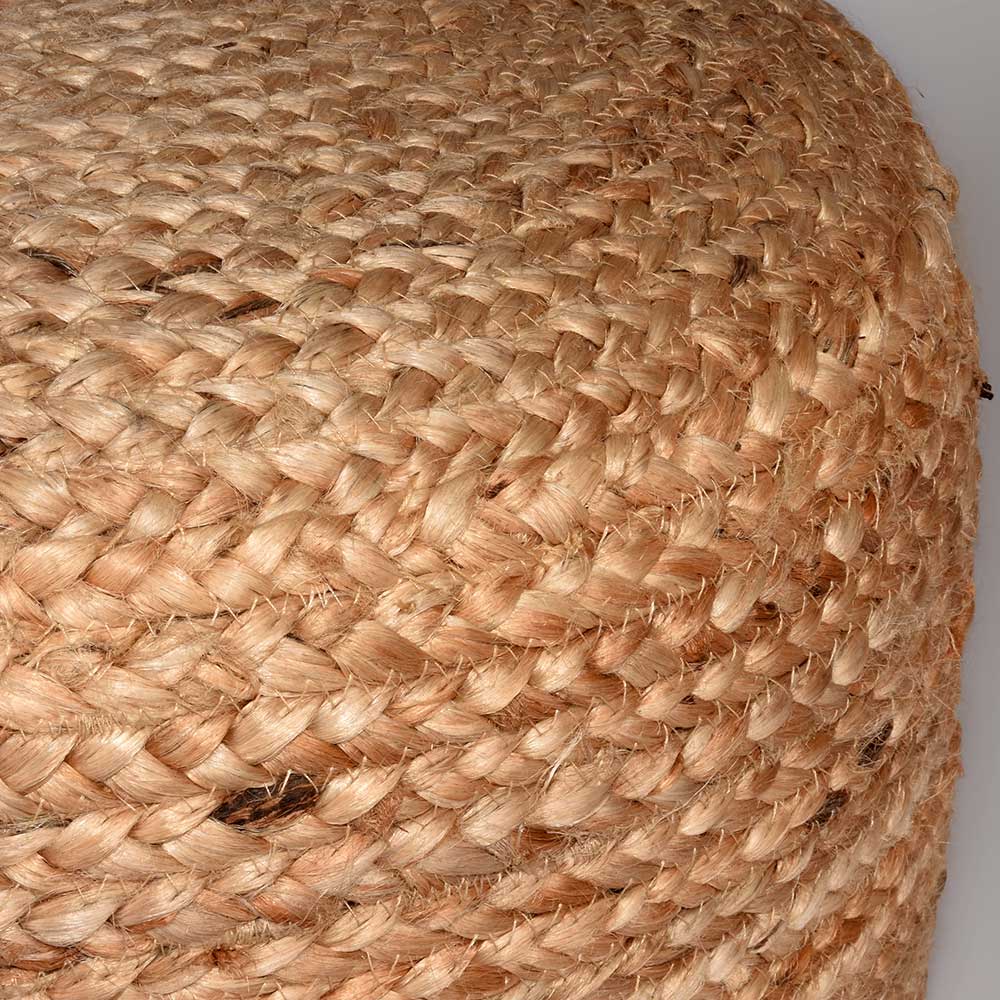 Skandi Design Pouf Mudena in Beige aus Geflecht