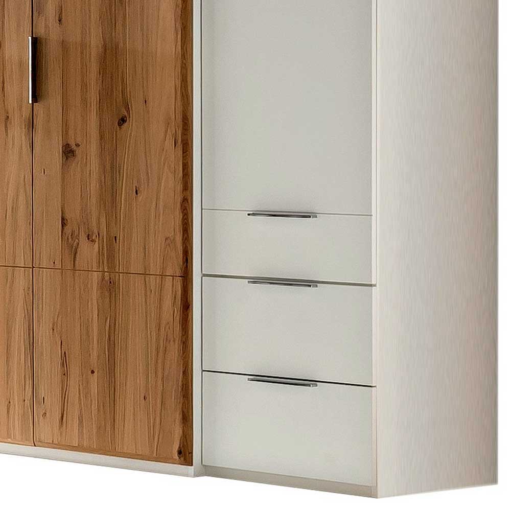 Schlafzimmerschrank Pelisor in Asteiche Bianco und Weiß 297 cm breit