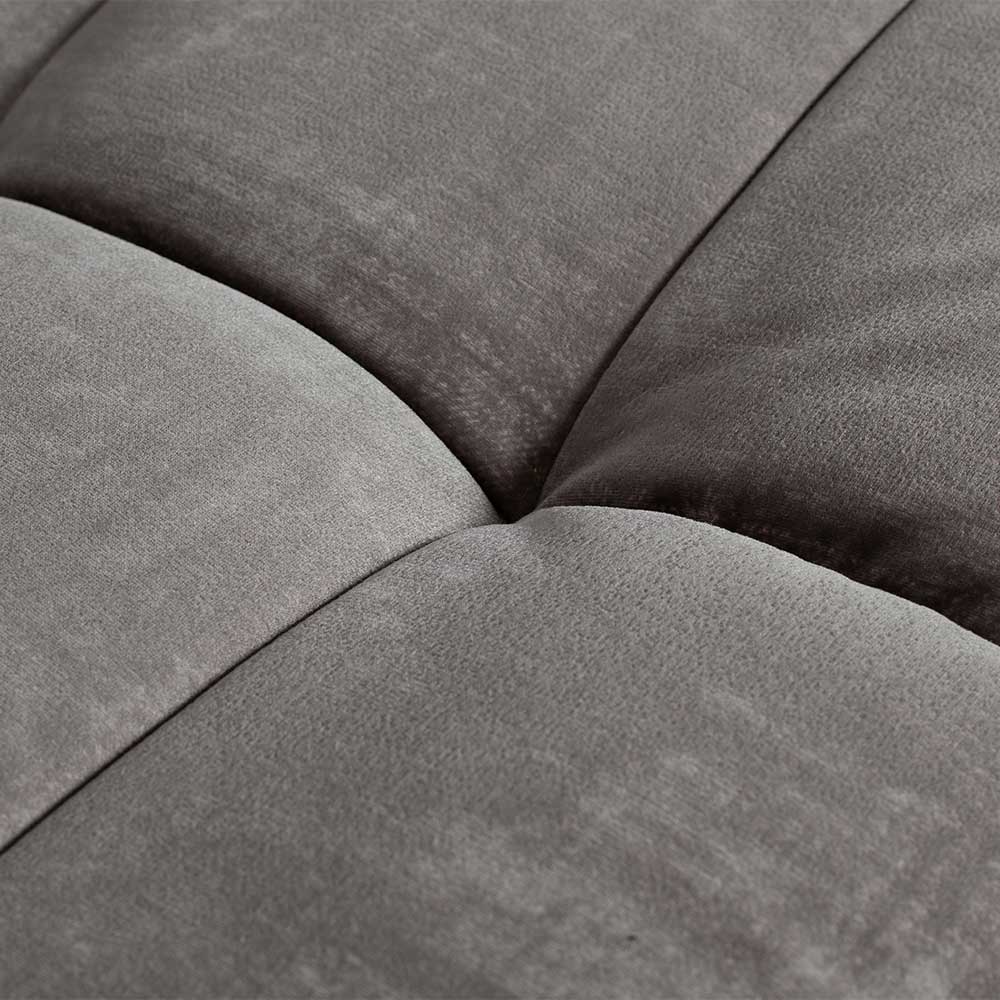 Dreisitzer Sofa Sedcory in Grau Samt 210 cm breit