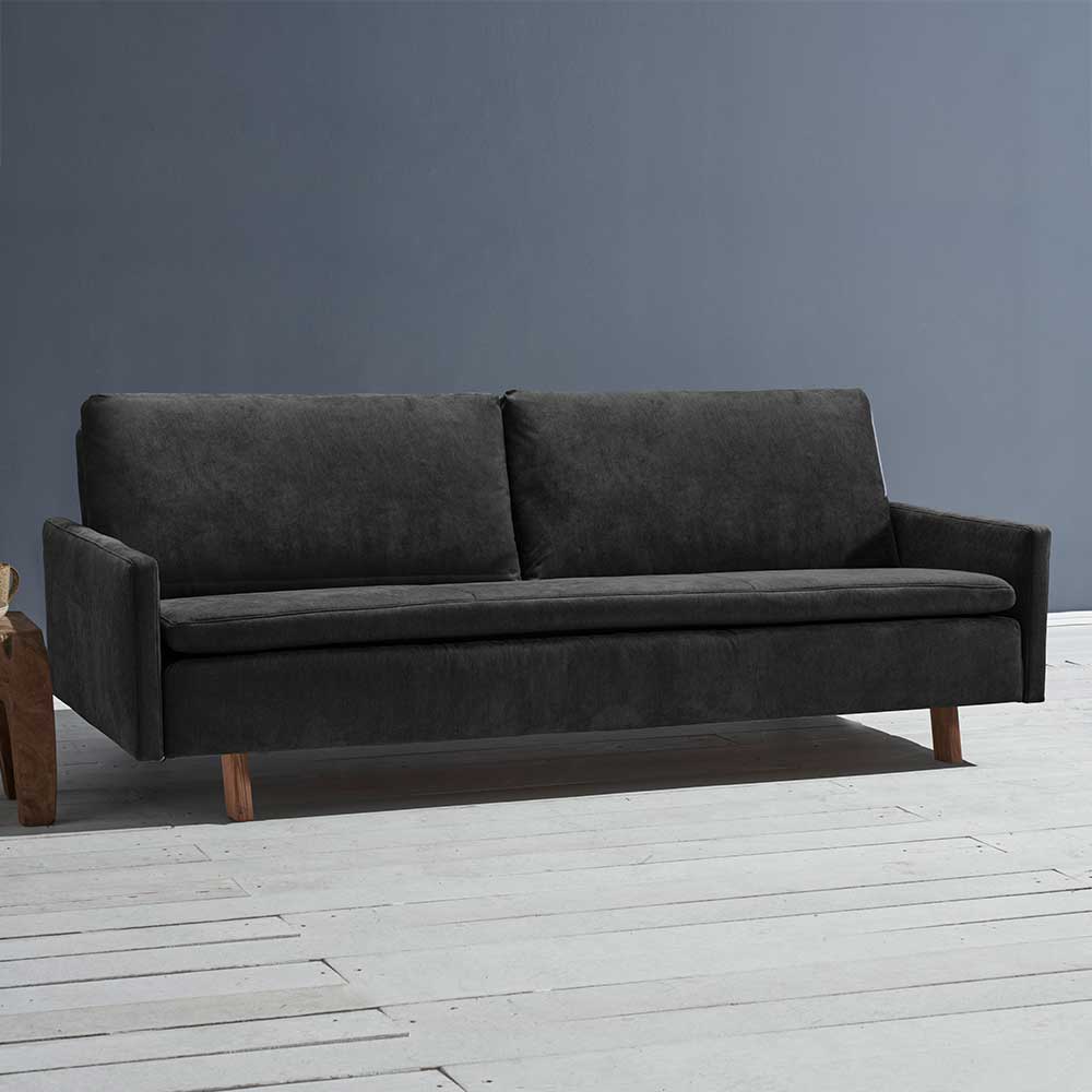 Sofa Lamezzan in Schwarz mit Rücken Klappmechanik