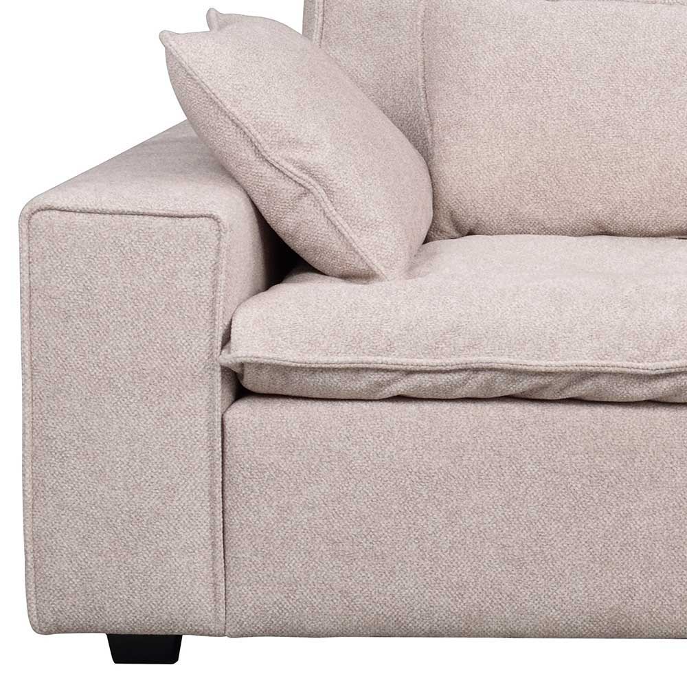 Moderne Wohnzimmer Couch Tajibo in Beige 226 cm breit